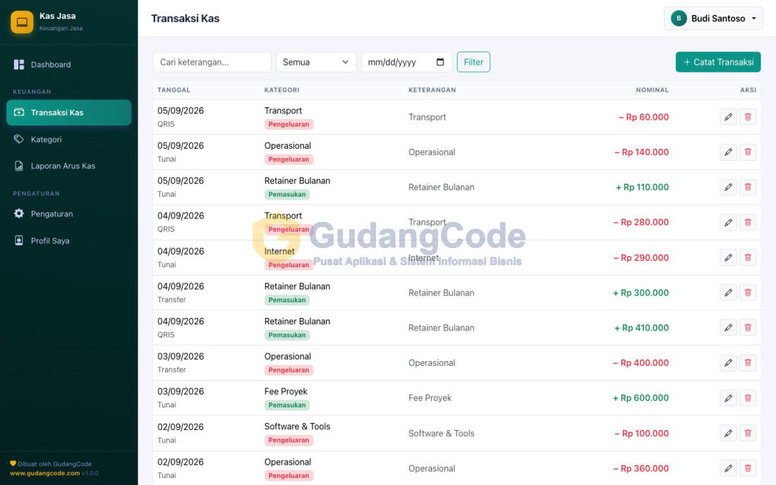 Aplikasi Keuangan Jasa & Freelance - Aplikasi Keuangan Jasa & Freelance — Screenshot 1