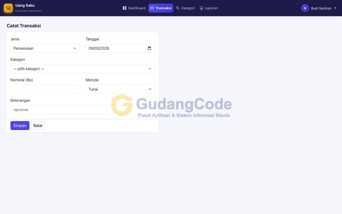 Aplikasi Keuangan Mahasiswa (Uang Saku) - Aplikasi Keuangan Mahasiswa (Uang Saku) — Screenshot 3