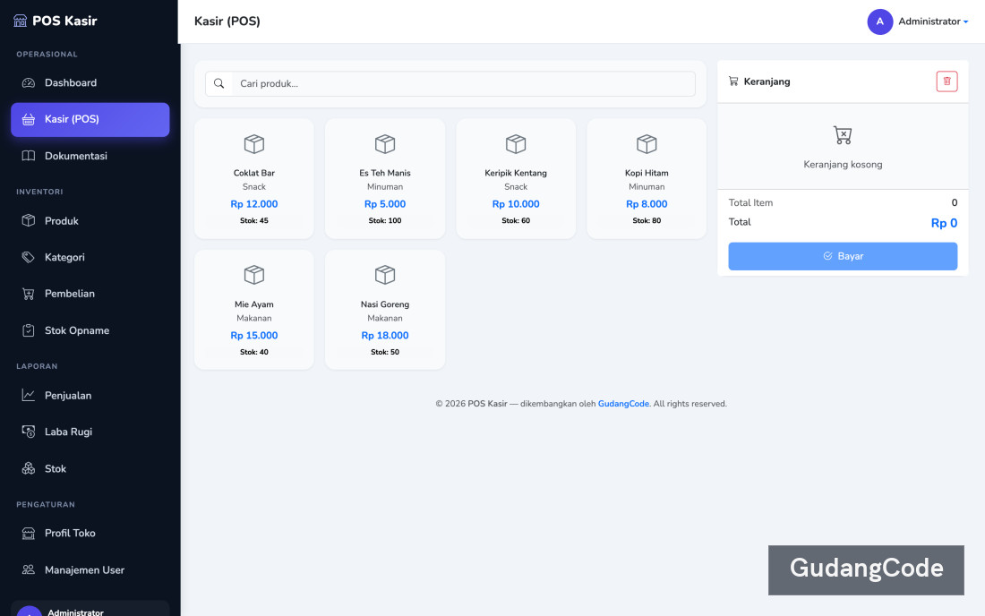 Laravel POS Cashier Application