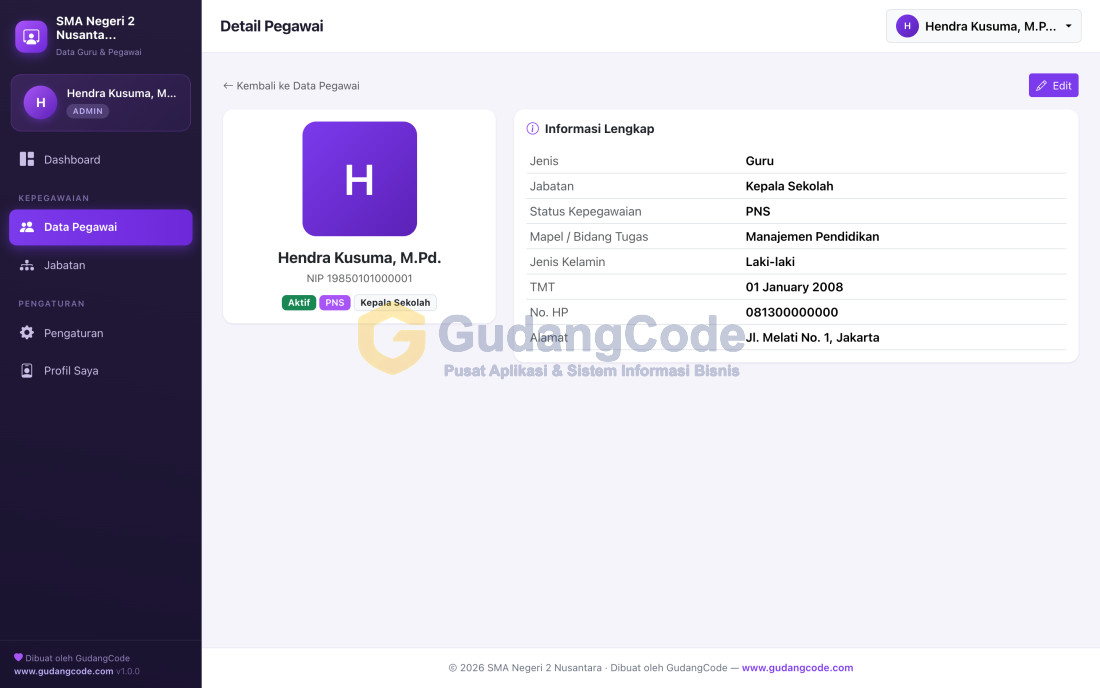 Aplikasi Data Guru & Pegawai - Aplikasi Data Guru & Pegawai — Screenshot 3