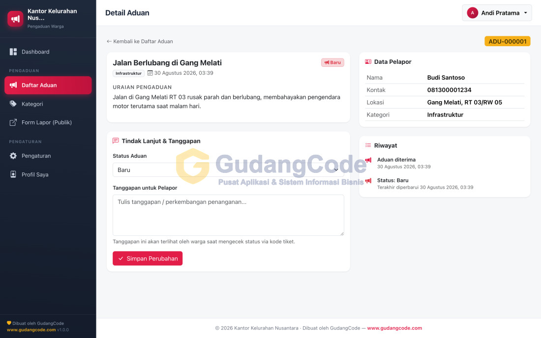 Aplikasi Pengaduan Warga - Aplikasi Pengaduan Warga — Screenshot 4