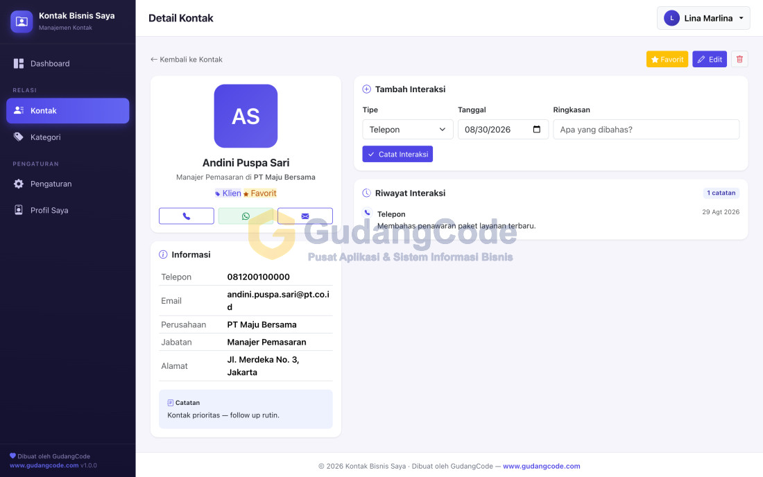 Contact Manager (Mini CRM) App