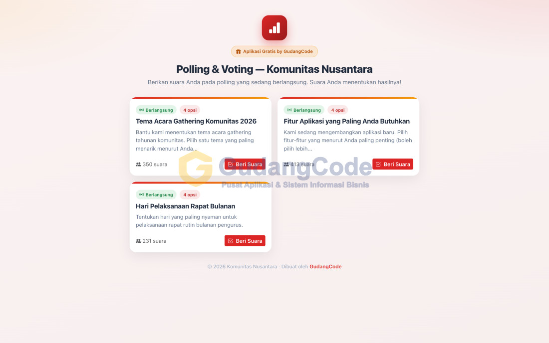 Aplikasi Polling & Voting Online - Aplikasi Polling & Voting Online — Screenshot 3