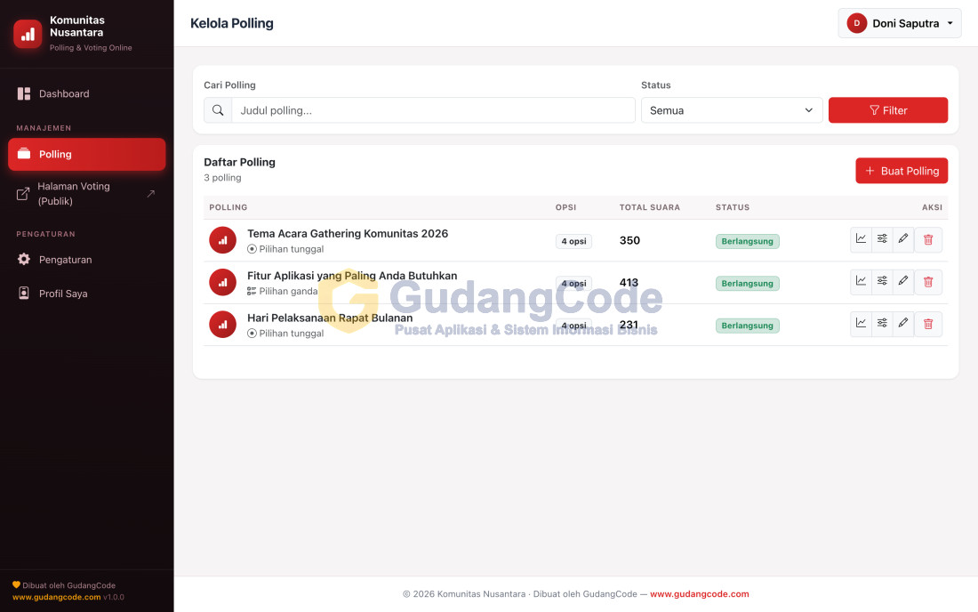 Aplikasi Polling & Voting Online - Aplikasi Polling & Voting Online — Screenshot 4