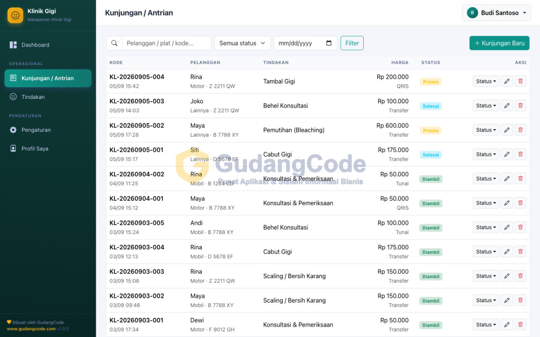Aplikasi Manajemen Klinik Gigi - Aplikasi Manajemen Klinik Gigi — Screenshot 1