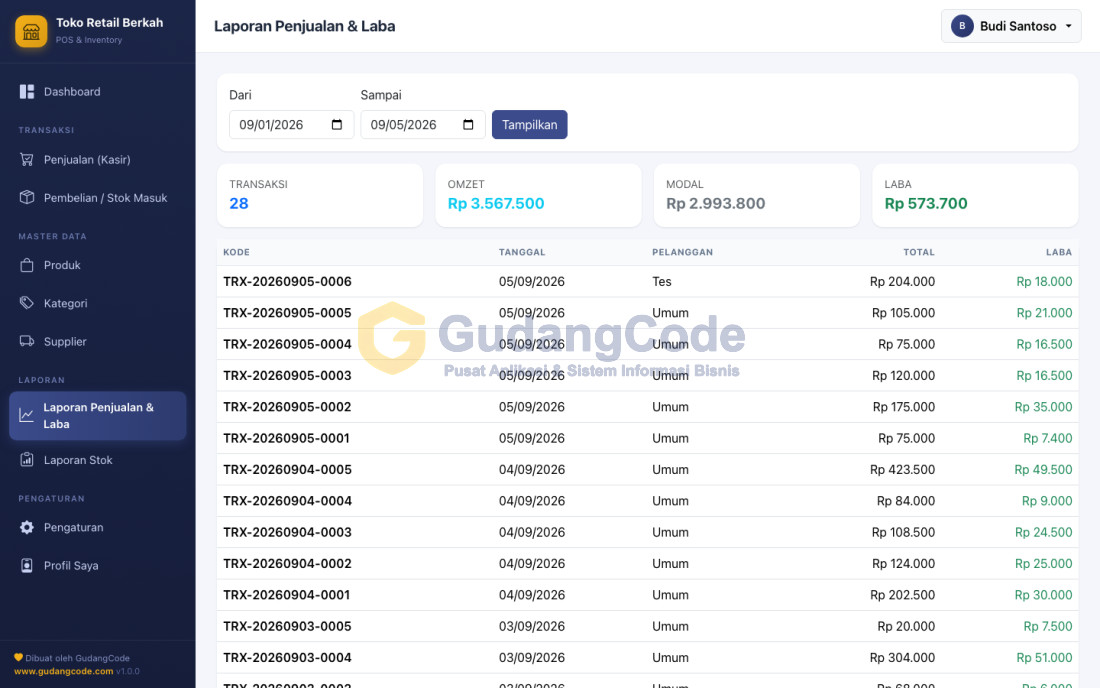 Aplikasi POS & Inventory Toko Retail - Aplikasi POS & Inventory Toko Retail — Screenshot 3