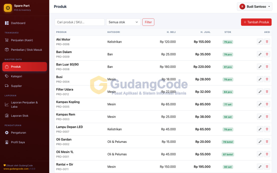 Motorcycle Parts POS App