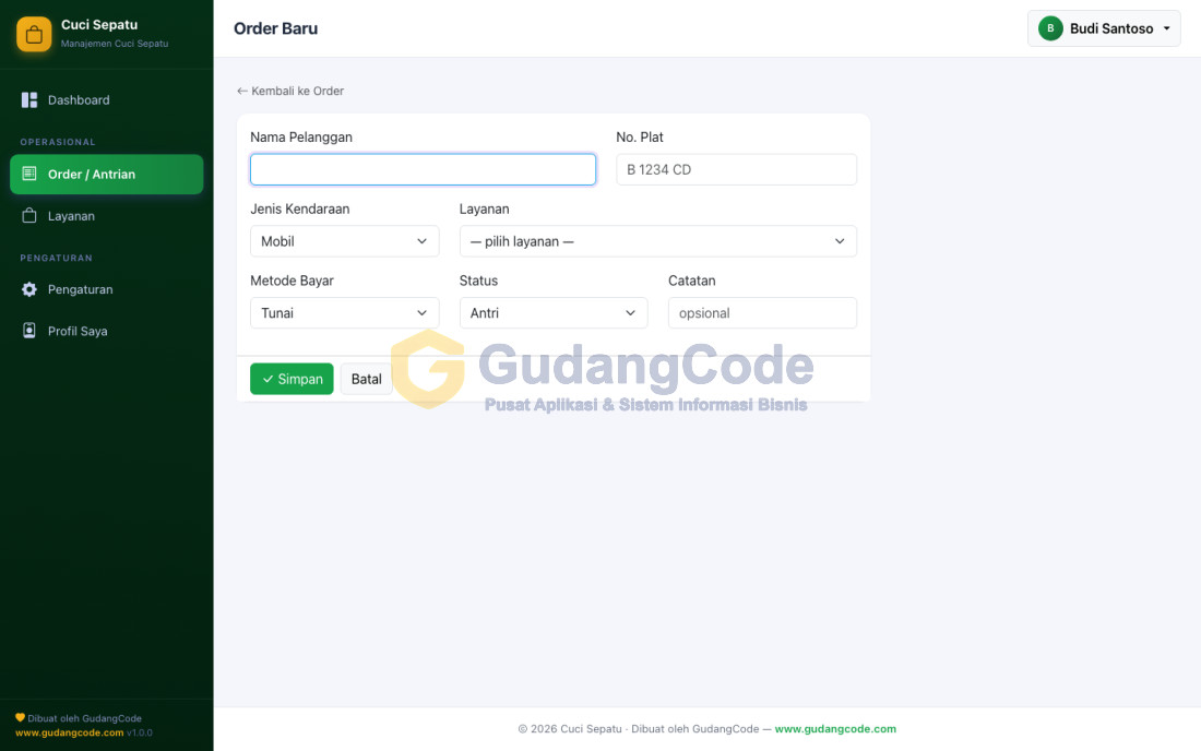 Aplikasi Manajemen Cuci Sepatu & Tas - Aplikasi Manajemen Cuci Sepatu & Tas — Screenshot 3