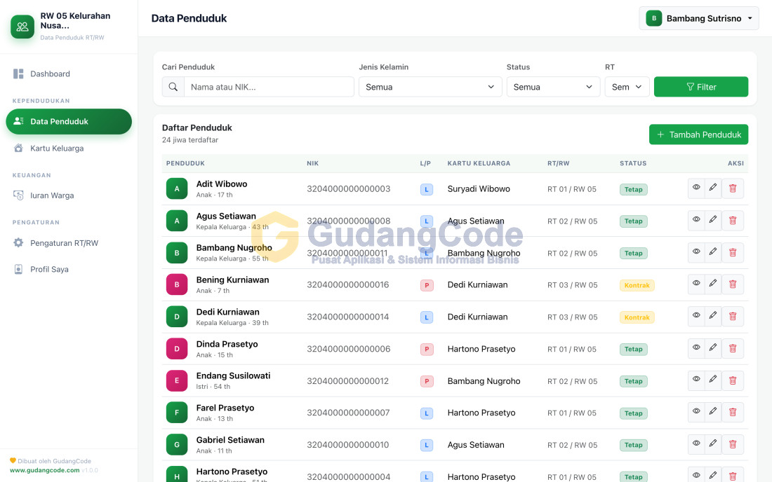 Aplikasi Data Penduduk RT/RW - Aplikasi Data Penduduk RT/RW — Screenshot 1