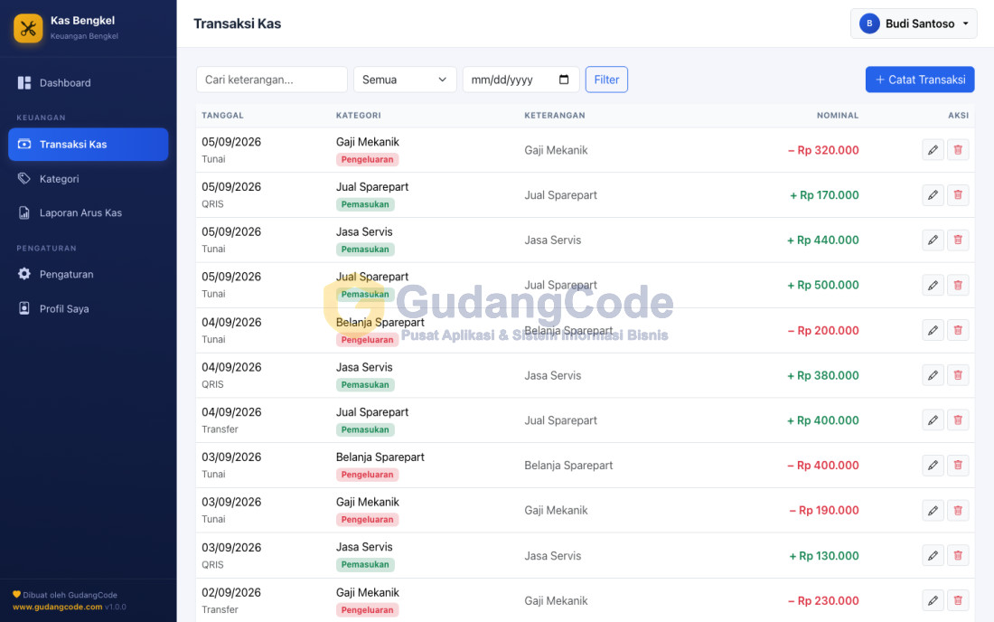 Workshop Finance App