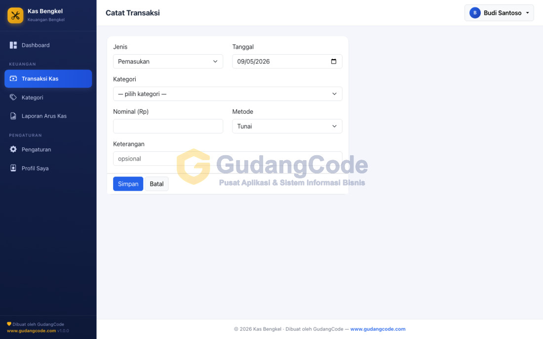 Workshop Finance App