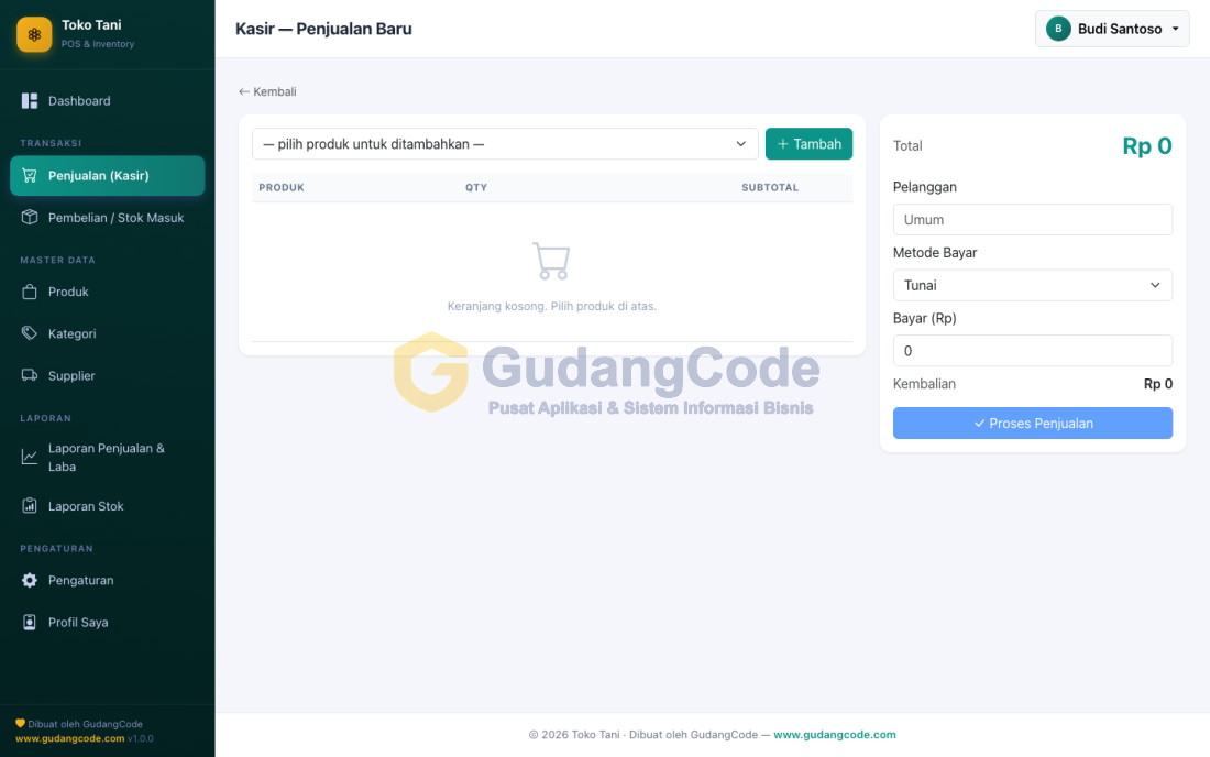 Aplikasi POS Toko Pertanian (Pupuk & Bibit) - Aplikasi POS Toko Pertanian (Pupuk & Bibit) — Screenshot 1